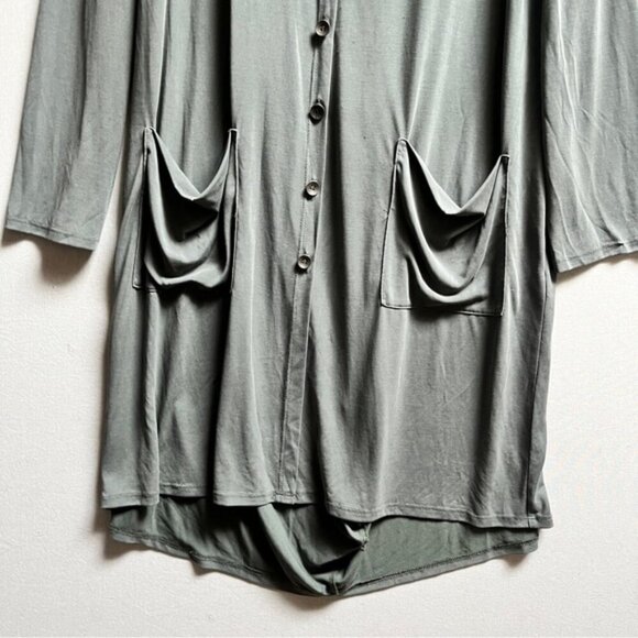 Beau Jours lager loose drapey button cardigan Sz XL - Picture 4 of 12